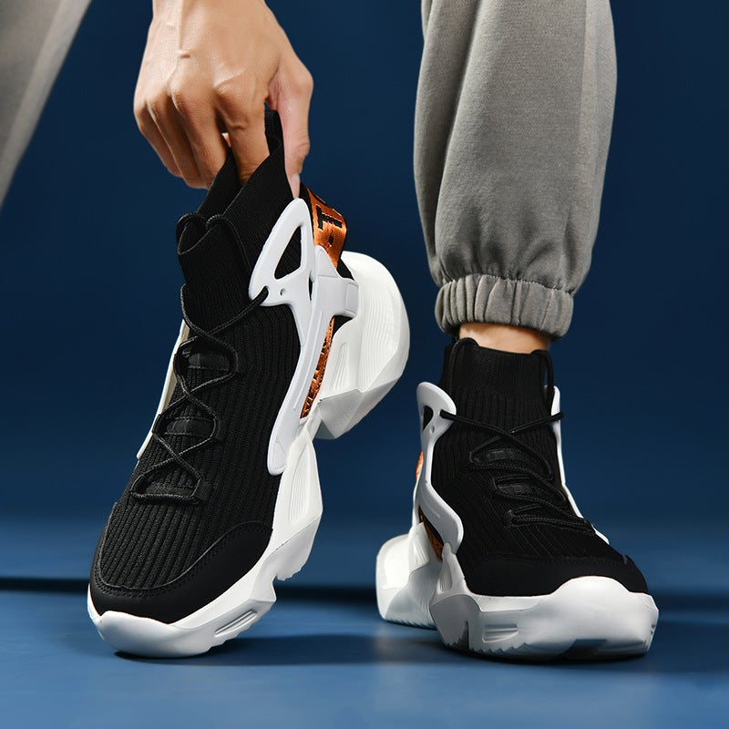 Spring And Men'S Outdoor Sports And Casual Shoes Korean Style Socks Shoes Fashionable Fly Woven Men'S Shoes Large Size Sports Shoes - Image 3